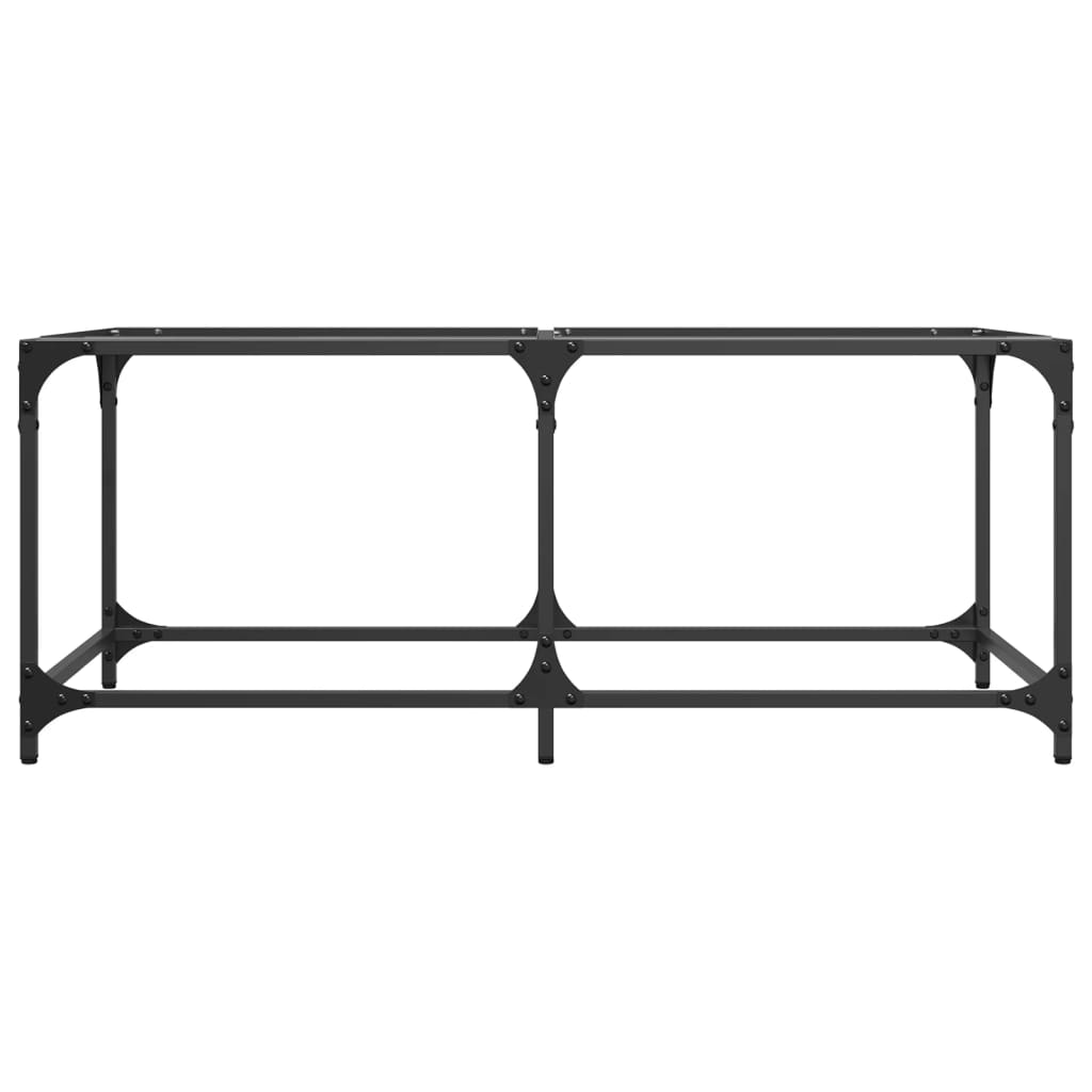 Salontafel met transparant glazen blad 98,5x50x40 cm staal is nu te koop bij PeponiXL, paradijselijk wonen!