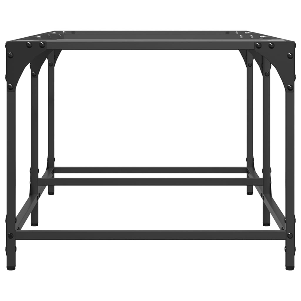 Salontafel met transparant glazen blad 98,5x50x40 cm staal is nu te koop bij PeponiXL, paradijselijk wonen!