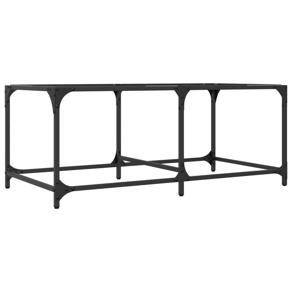 Salontafel met transparant glazen blad 98,5x50x40 cm staal is nu te koop bij PeponiXL, paradijselijk wonen!