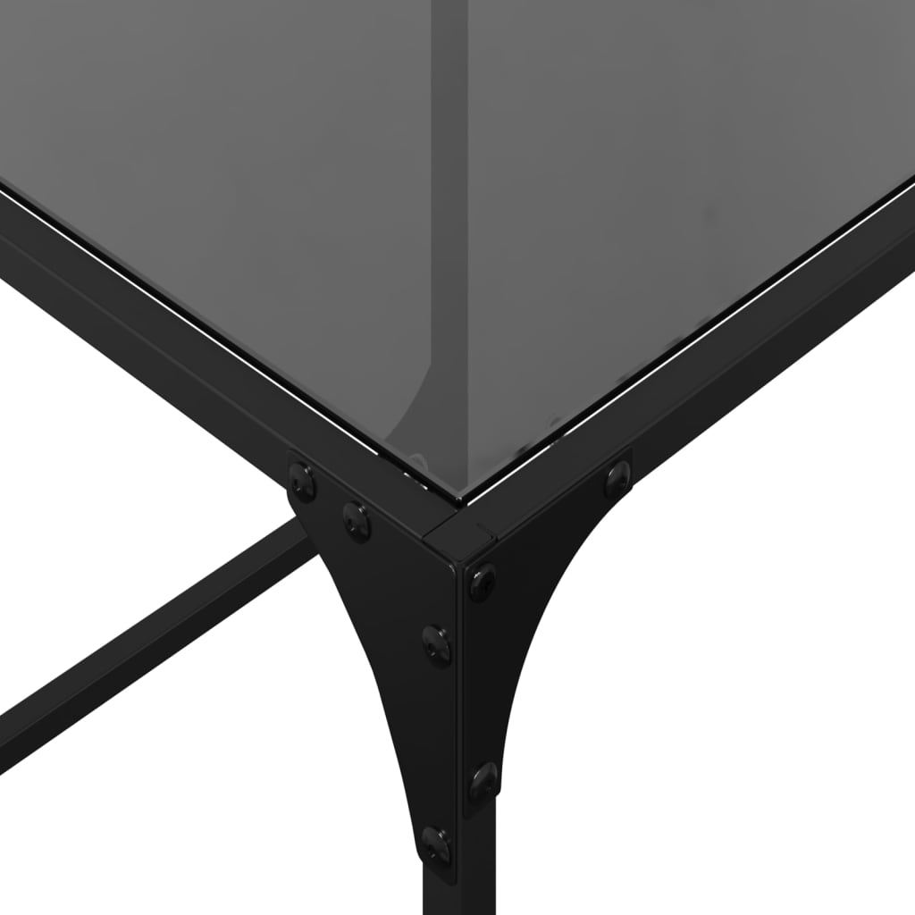 2-delige Tafeltjesset met zwart glazen blad staal is nu te koop bij PeponiXL, paradijselijk wonen!