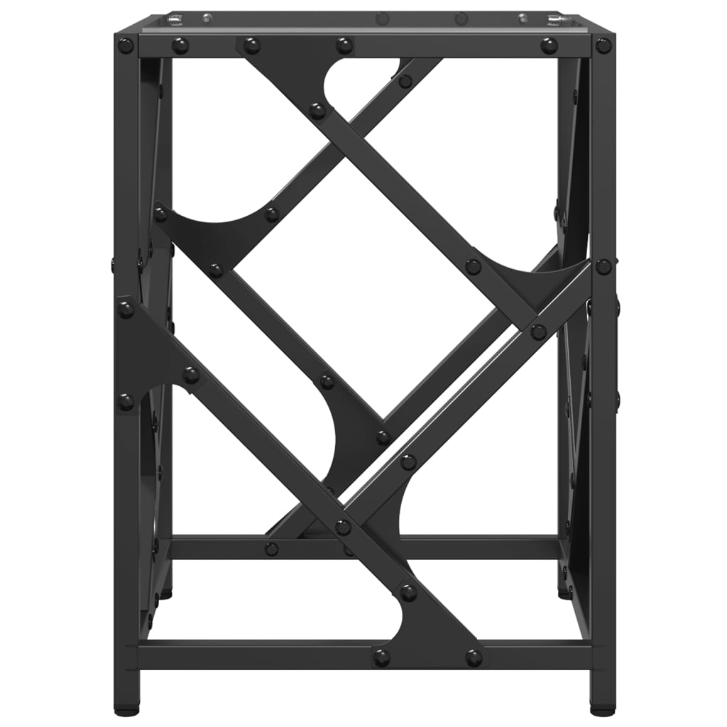 Salontafel met transparant glazen blad 30x30x41 cm staal is nu te koop bij PeponiXL, paradijselijk wonen!
