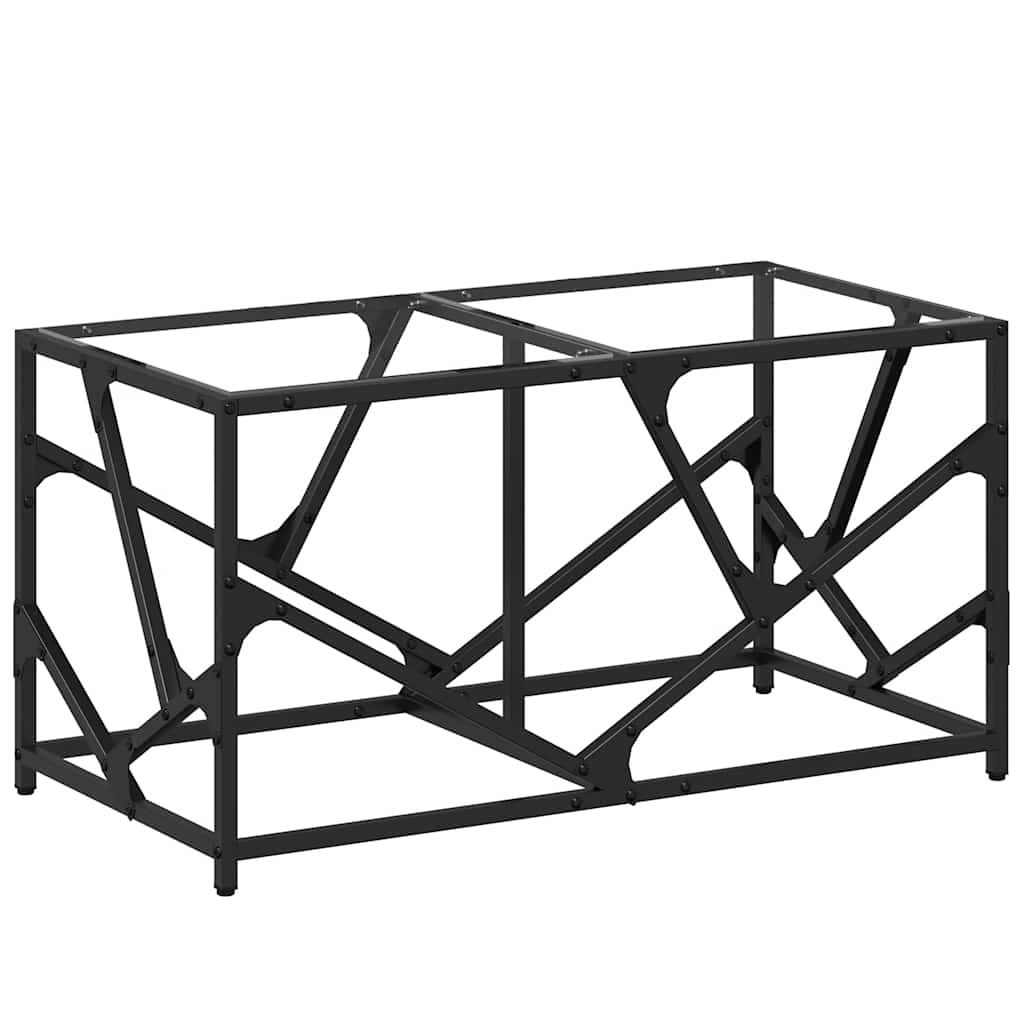 Salontafel met transparant glazen blad 78,5x40x41 cm staal is nu te koop bij PeponiXL, paradijselijk wonen!