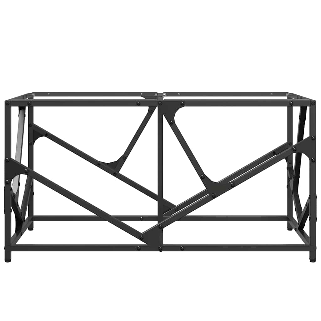 Salontafel met transparant glazen blad 78,5x40x41 cm staal is nu te koop bij PeponiXL, paradijselijk wonen!