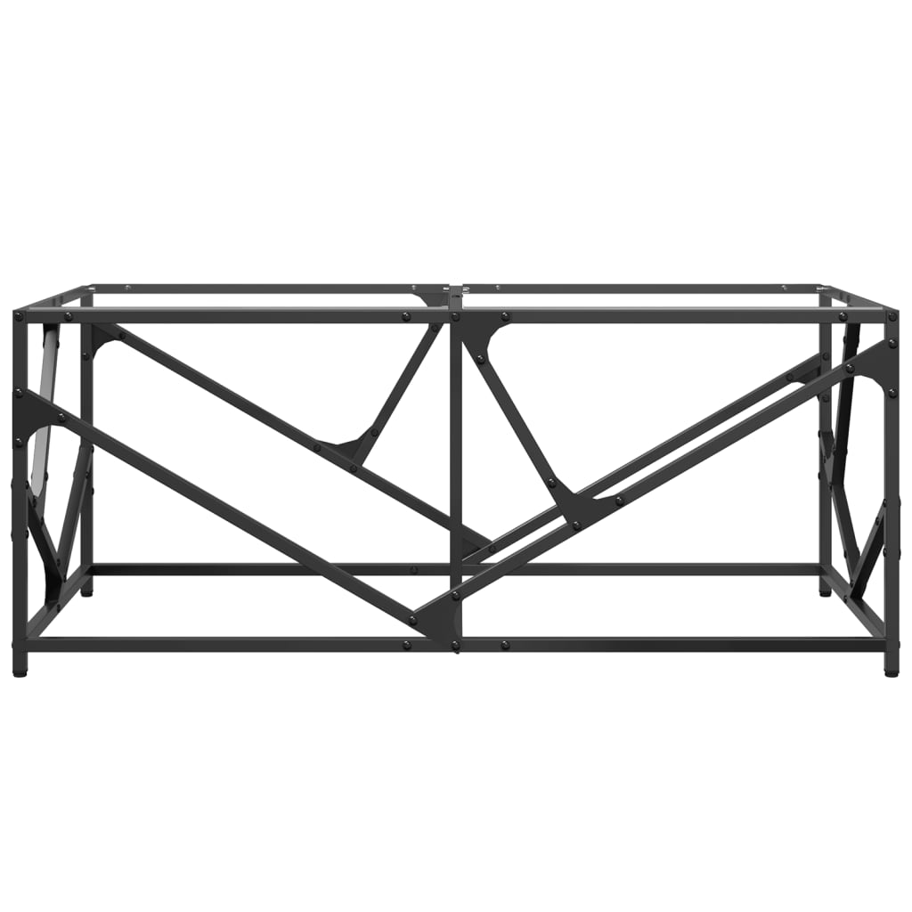 Salontafel met transparant glazen blad 98,5x50x41 cm staal is nu te koop bij PeponiXL, paradijselijk wonen!