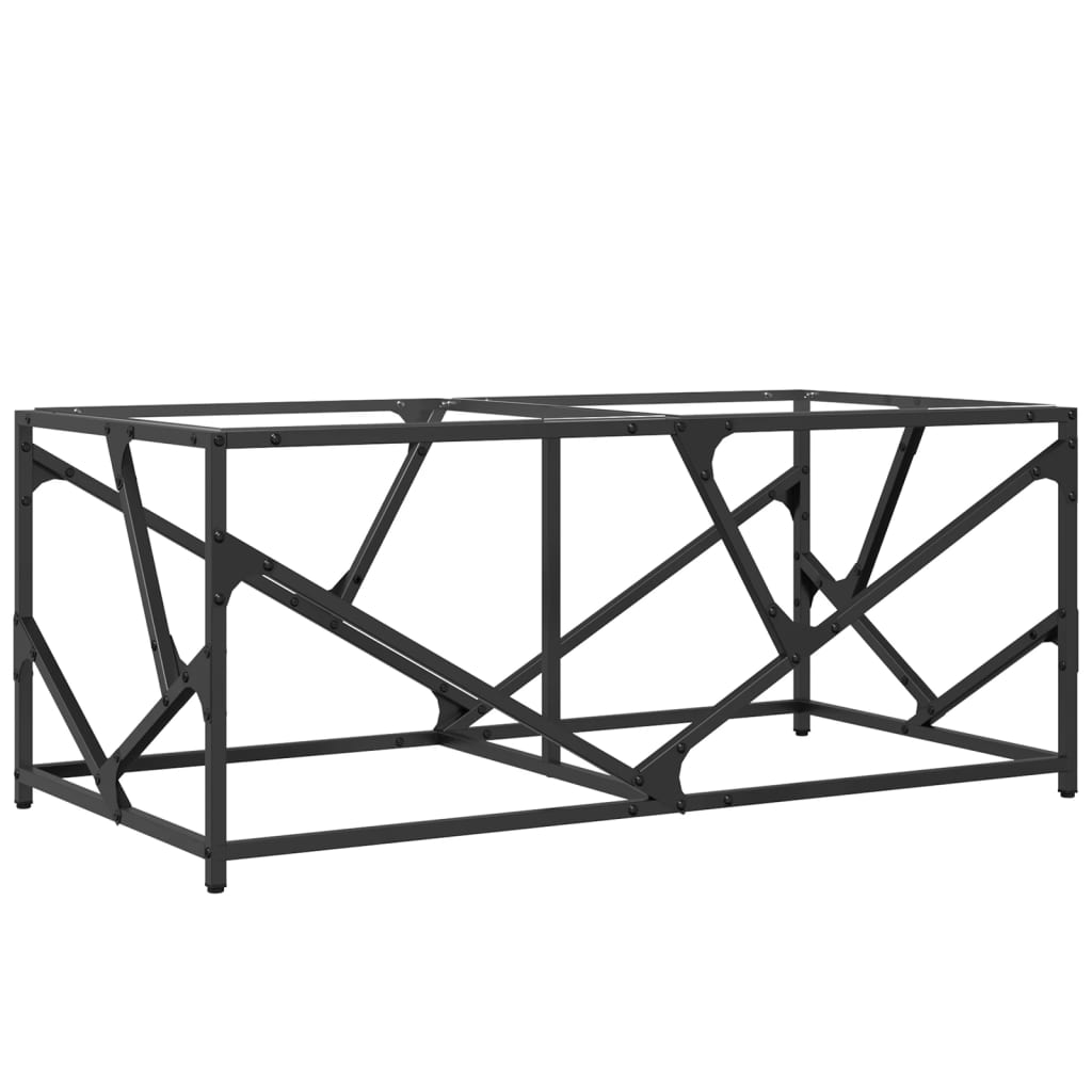 Salontafel met transparant glazen blad 98,5x50x41 cm staal is nu te koop bij PeponiXL, paradijselijk wonen!