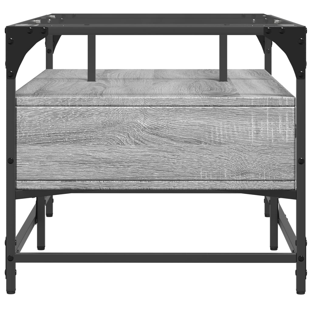 Salontafel met glazen blad 98,5x50x45 cm staal is nu te koop bij PeponiXL, paradijselijk wonen!