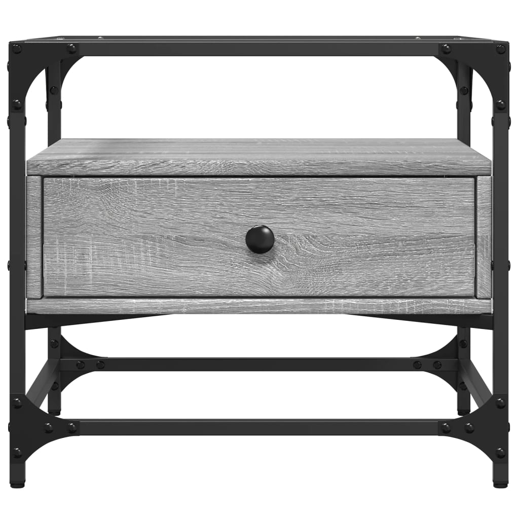 Salontafel met glazen blad 50x50x45 cm staal is nu te koop bij PeponiXL, paradijselijk wonen!