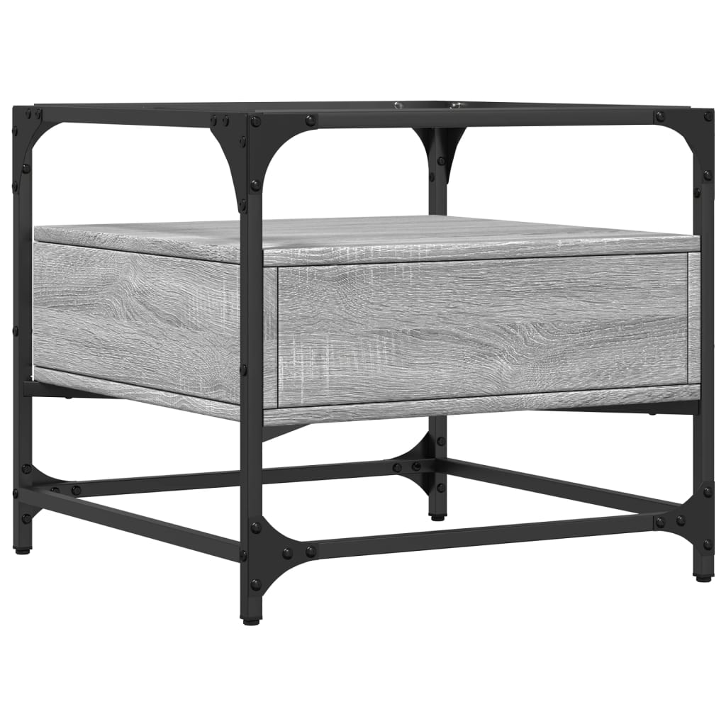 Salontafel met glazen blad 50x50x45 cm staal is nu te koop bij PeponiXL, paradijselijk wonen!
