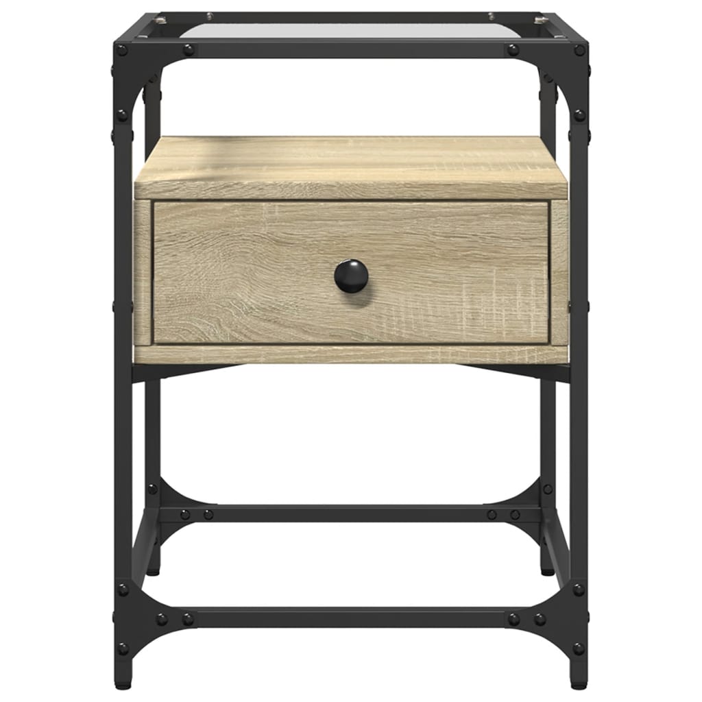 Nachtkastjes 2 st 40x40x55 cm bewerkt hout sonoma eikenkleurig is nu te koop bij PeponiXL, paradijselijk wonen!