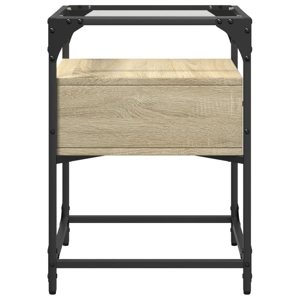Nachtkastjes 2 st 40x40x55 cm bewerkt hout sonoma eikenkleurig is nu te koop bij PeponiXL, paradijselijk wonen!