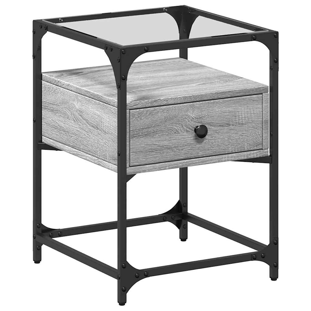 Nachtkastjes 40x40x55 cm bewerkt hout grijs sonoma is nu te koop bij PeponiXL, paradijselijk wonen!