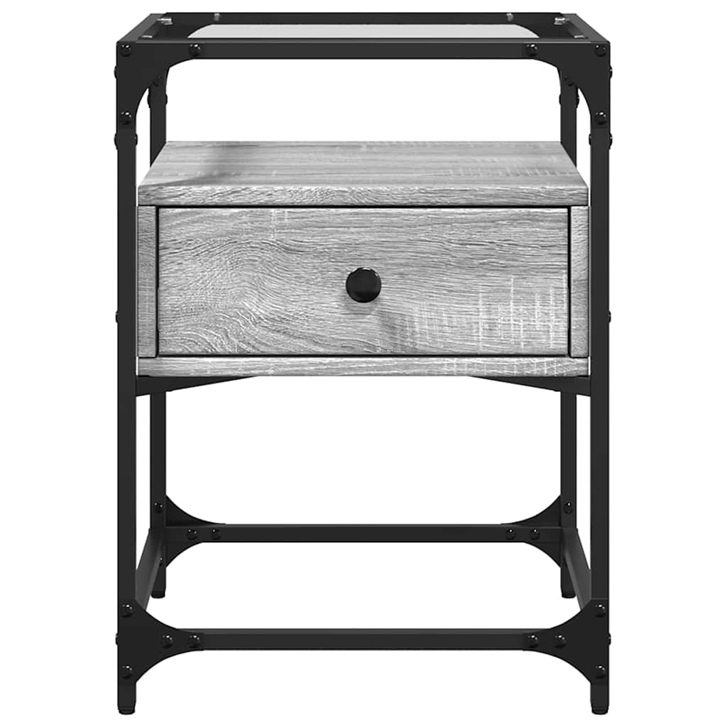 Nachtkastjes 40x40x55 cm bewerkt hout grijs sonoma is nu te koop bij PeponiXL, paradijselijk wonen!