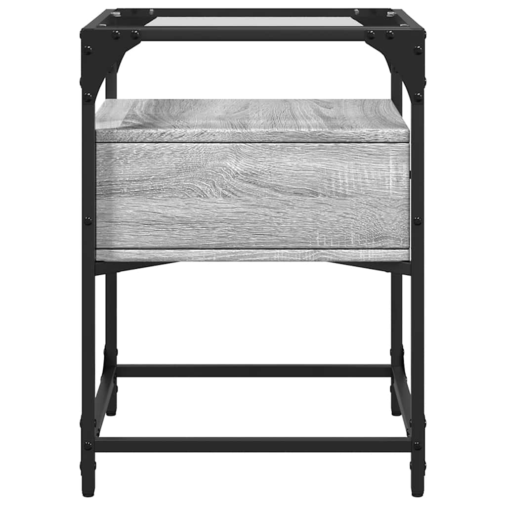 Nachtkastjes 40x40x55 cm bewerkt hout grijs sonoma is nu te koop bij PeponiXL, paradijselijk wonen!