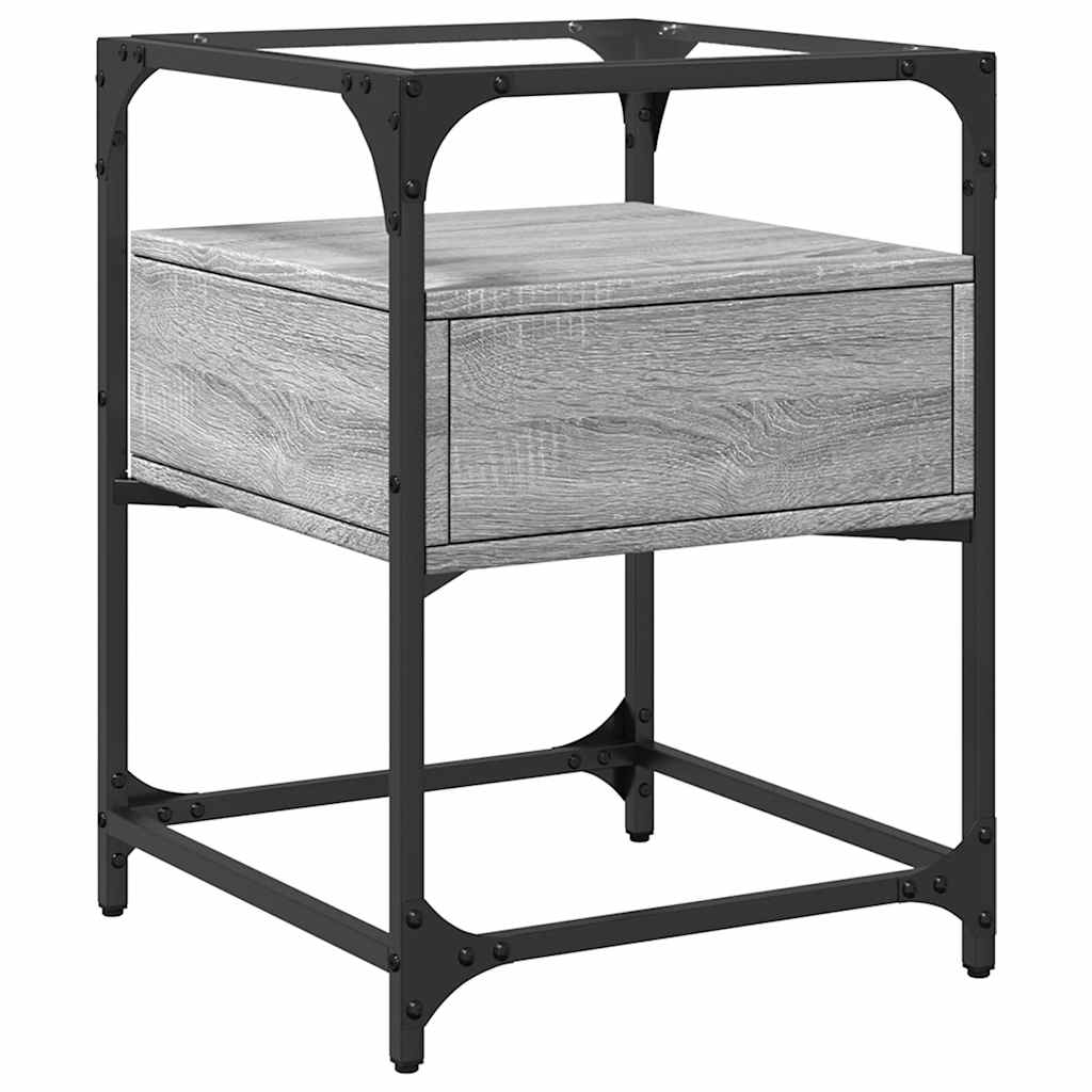 Nachtkastjes 40x40x55 cm bewerkt hout grijs sonoma is nu te koop bij PeponiXL, paradijselijk wonen!