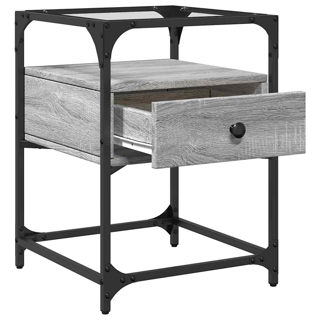 Nachtkastjes 40x40x55 cm bewerkt hout grijs sonoma is nu te koop bij PeponiXL, paradijselijk wonen!