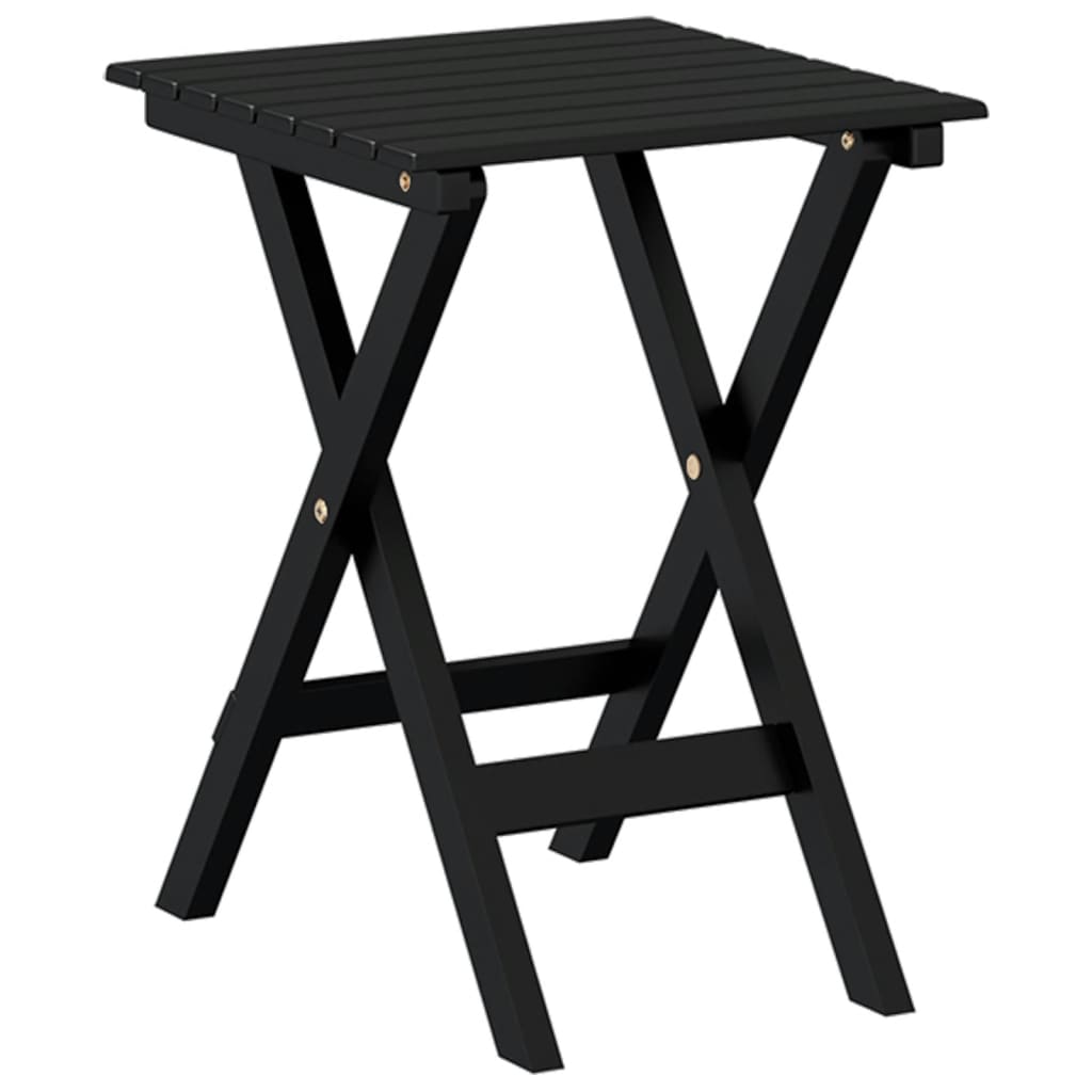 Schommelstoel met inklapbare tafel massief populierenhout zwart is nu te koop bij PeponiXL, paradijselijk wonen!