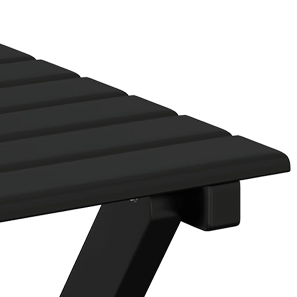 Schommelstoel met inklapbare tafel massief populierenhout zwart is nu te koop bij PeponiXL, paradijselijk wonen!