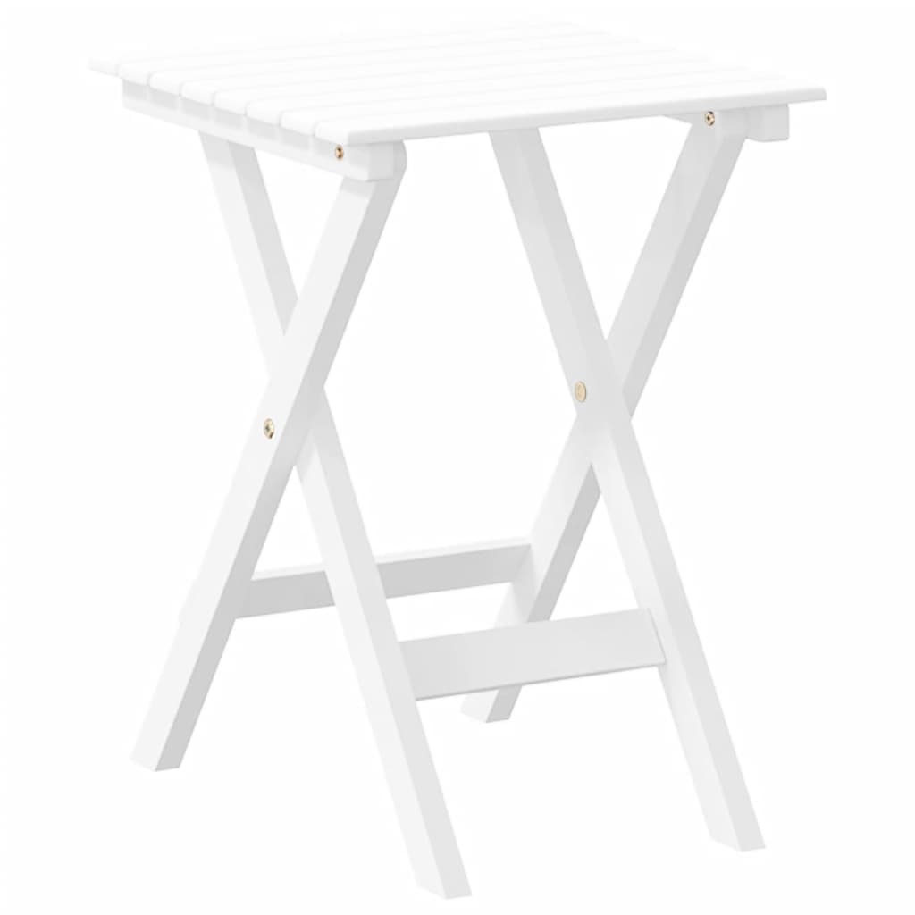 Schommelstoel met inklapbare tafel massief populierenhout wit is nu te koop bij PeponiXL, paradijselijk wonen!