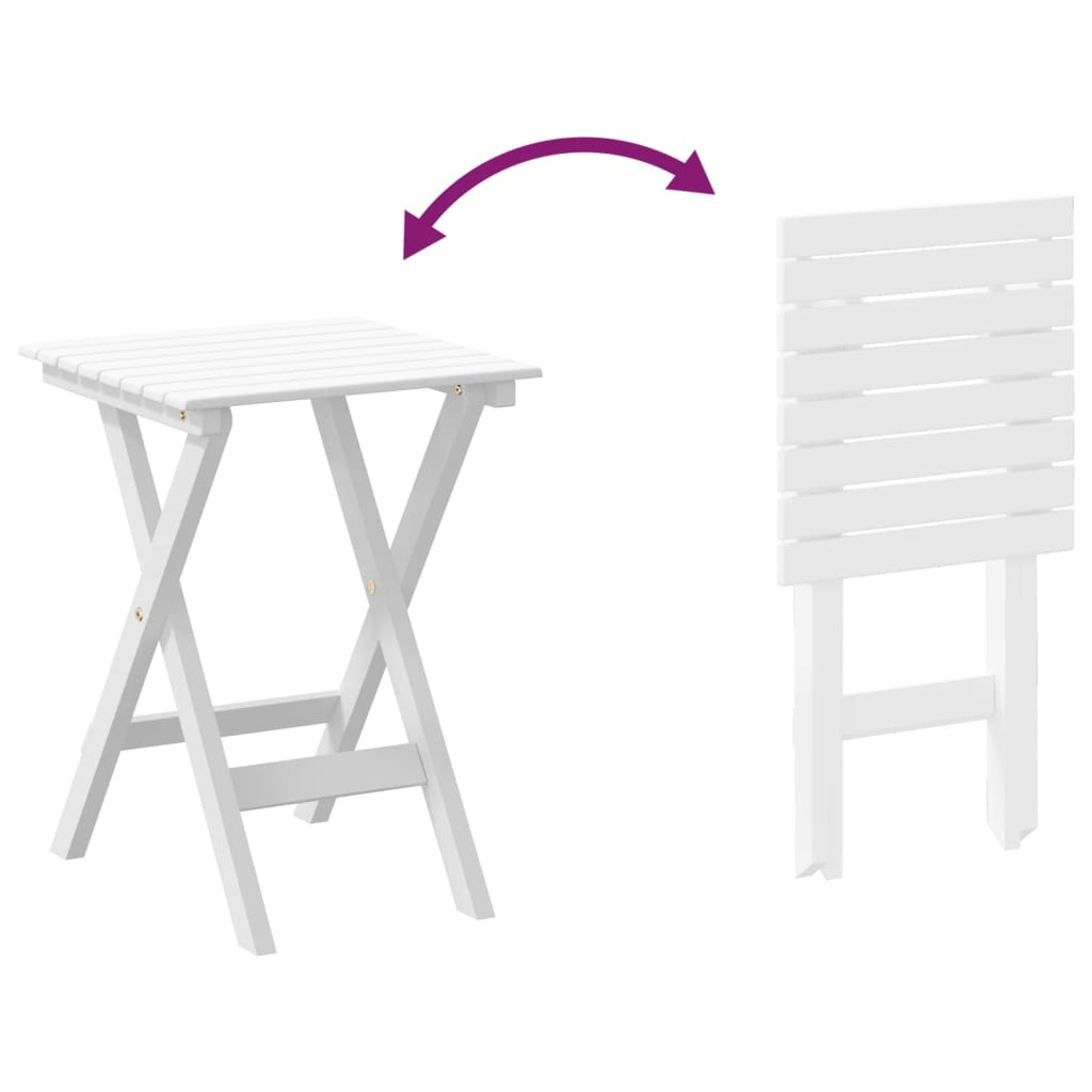 Schommelstoel met inklapbare tafel massief populierenhout wit is nu te koop bij PeponiXL, paradijselijk wonen!