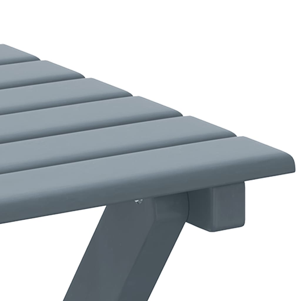 Schommelstoel met inklapbare tafel massief populierenhout grijs is nu te koop bij PeponiXL, paradijselijk wonen!