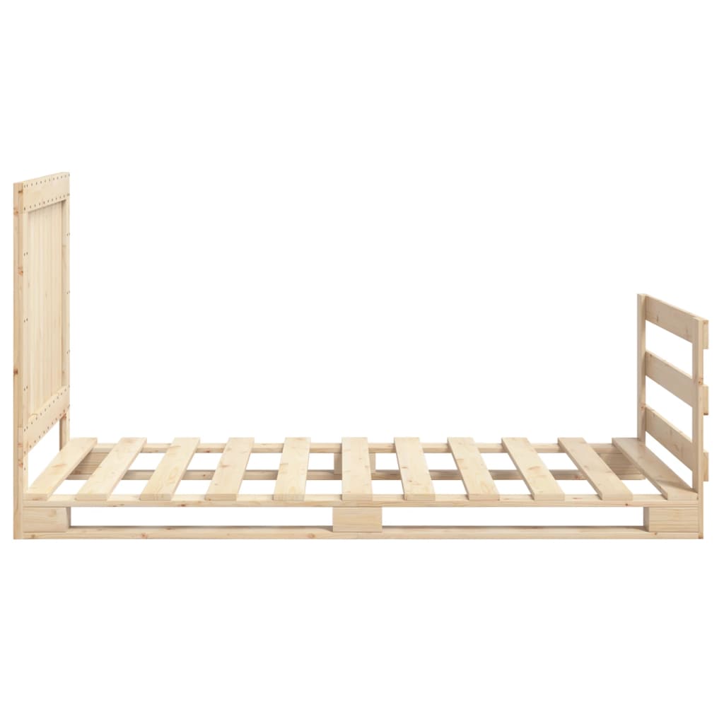 Bedframe met hoofdbord massief grenenhout 100x200 cm is nu te koop bij PeponiXL, paradijselijk wonen!