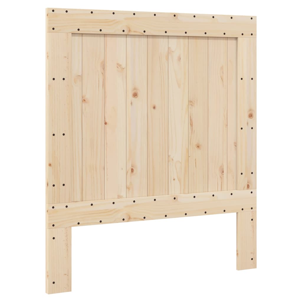 Bedframe met hoofdbord massief grenenhout grijs 90x200 cm is nu te koop bij PeponiXL, paradijselijk wonen!