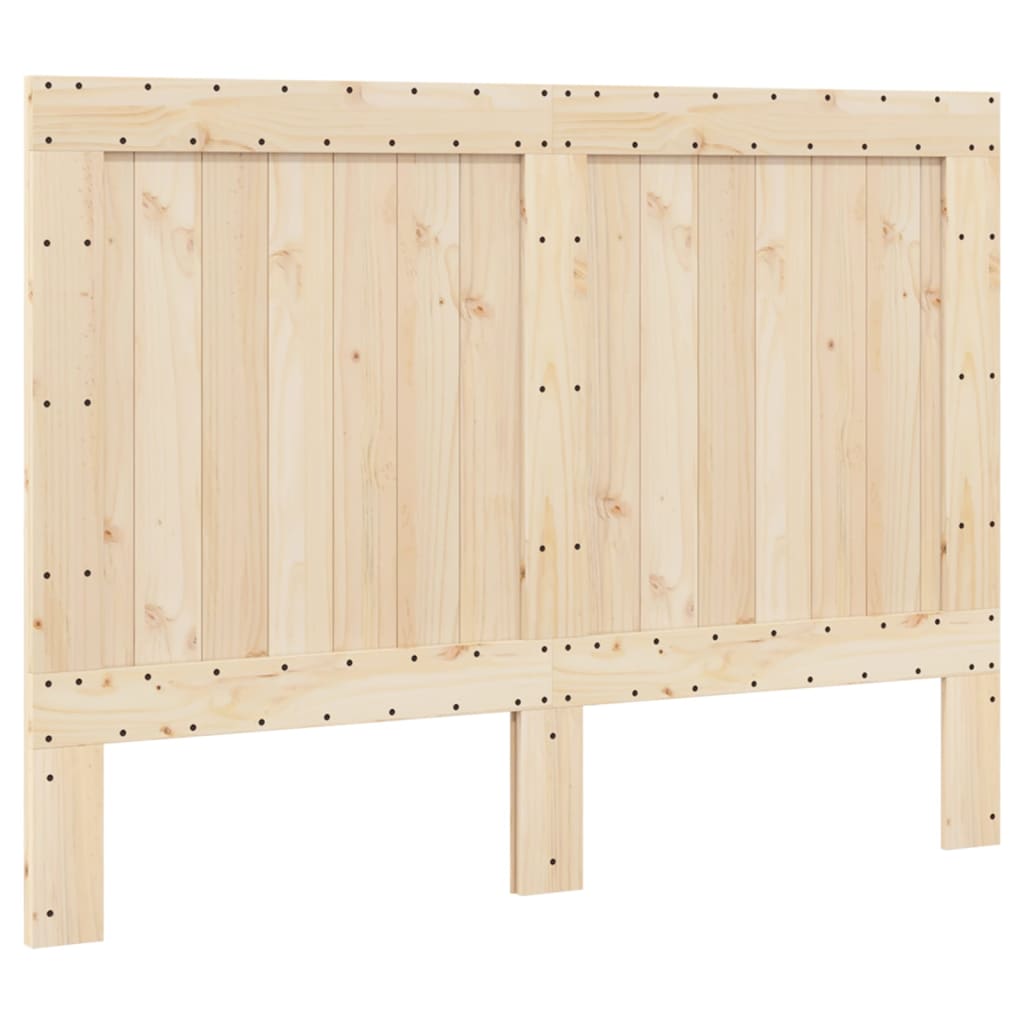 Bedframe met hoofdbord massief grenenhout grijs 140x200 cm is nu te koop bij PeponiXL, paradijselijk wonen!