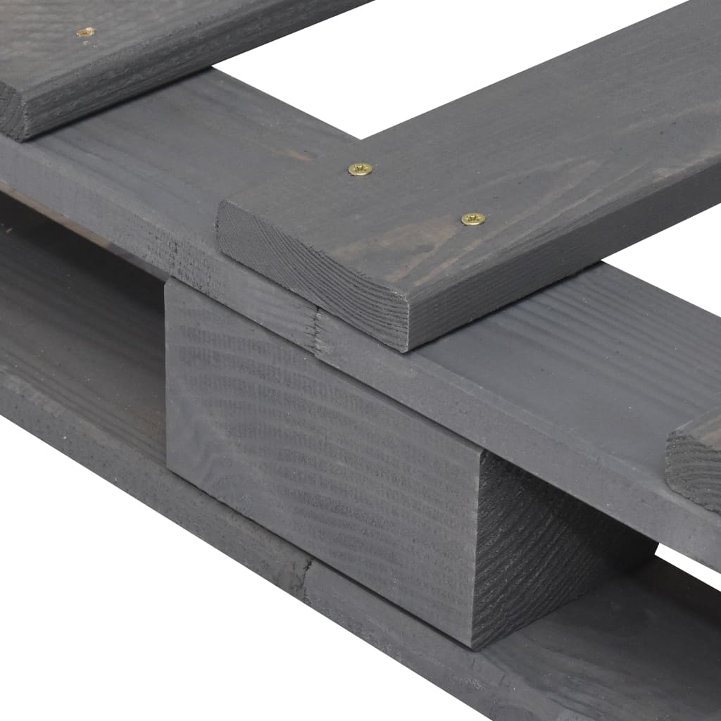 Bedframe met hoofdbord massief grenenhout grijs 140x200 cm is nu te koop bij PeponiXL, paradijselijk wonen!