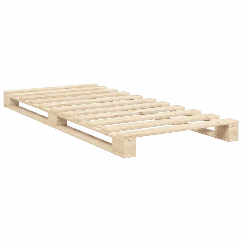 Bedframe met hoofdbord massief grenenhout 90x200 cm is nu te koop bij PeponiXL, paradijselijk wonen!