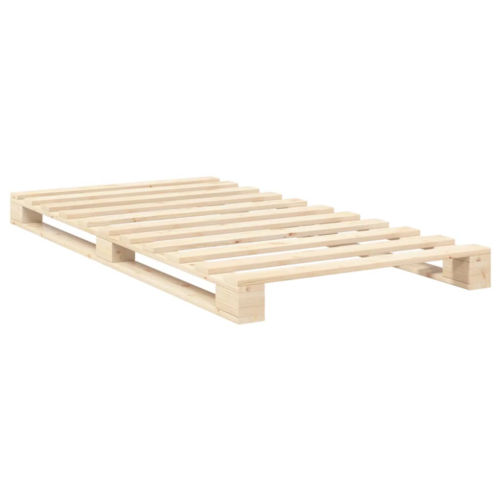 Bedframe met hoofdbord massief grenenhout 100x200 cm is nu te koop bij PeponiXL, paradijselijk wonen!