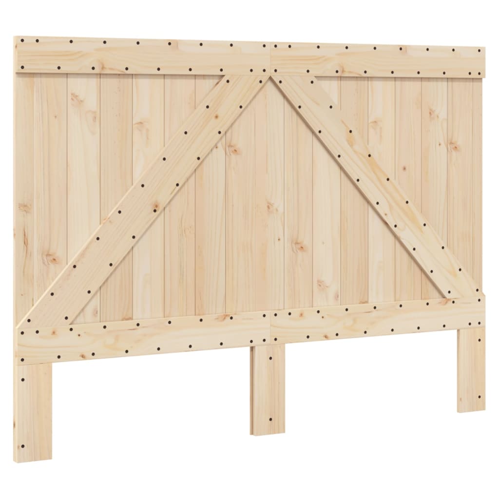 Bedframe met hoofdbord massief grenenhout wit 140x200 cm is nu te koop bij PeponiXL, paradijselijk wonen!