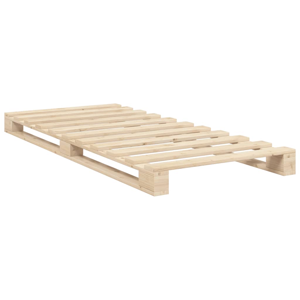 Bedframe met hoofdbord massief grenenhout 90x200 cm is nu te koop bij PeponiXL, paradijselijk wonen!