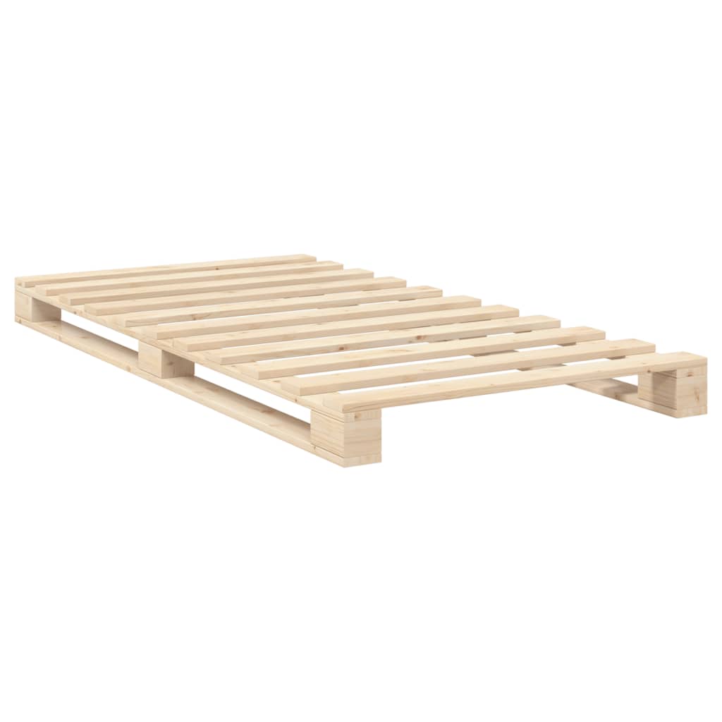 Bedframe met hoofdbord massief grenenhout 100x200 cm is nu te koop bij PeponiXL, paradijselijk wonen!