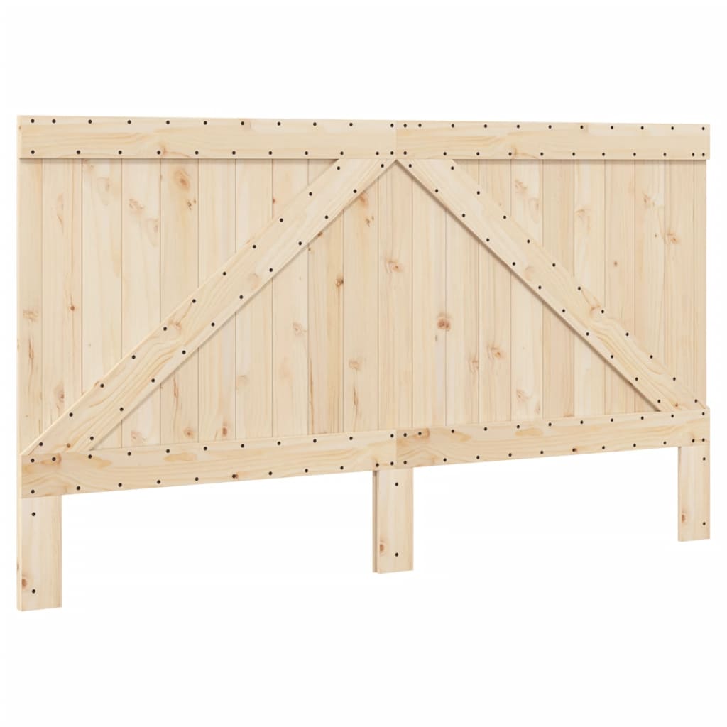 Bedframe met hoofdbord massief grenenhout grijs 200x200 cm is nu te koop bij PeponiXL, paradijselijk wonen!