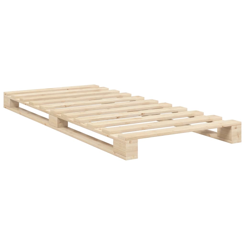 Bedframe met hoofdbord massief grenenhout 90x200 cm is nu te koop bij PeponiXL, paradijselijk wonen!