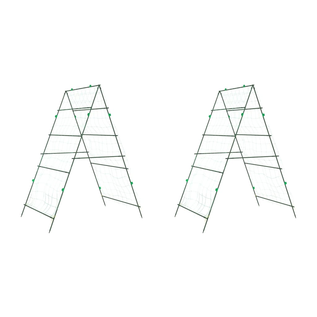 Plantenklimrekken 2 st A-frame staal is nu te koop bij PeponiXL, paradijselijk wonen!