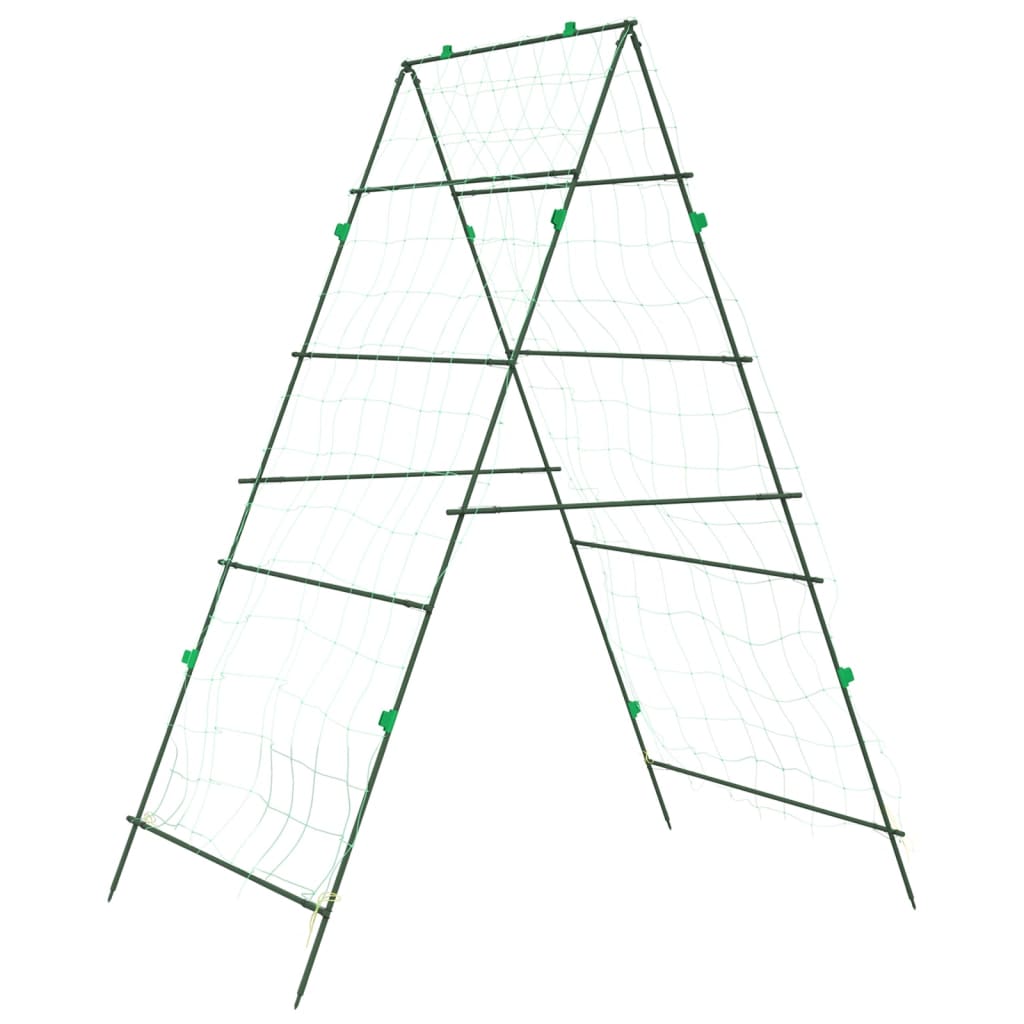 Plantenklimrekken 2 st A-frame staal is nu te koop bij PeponiXL, paradijselijk wonen!