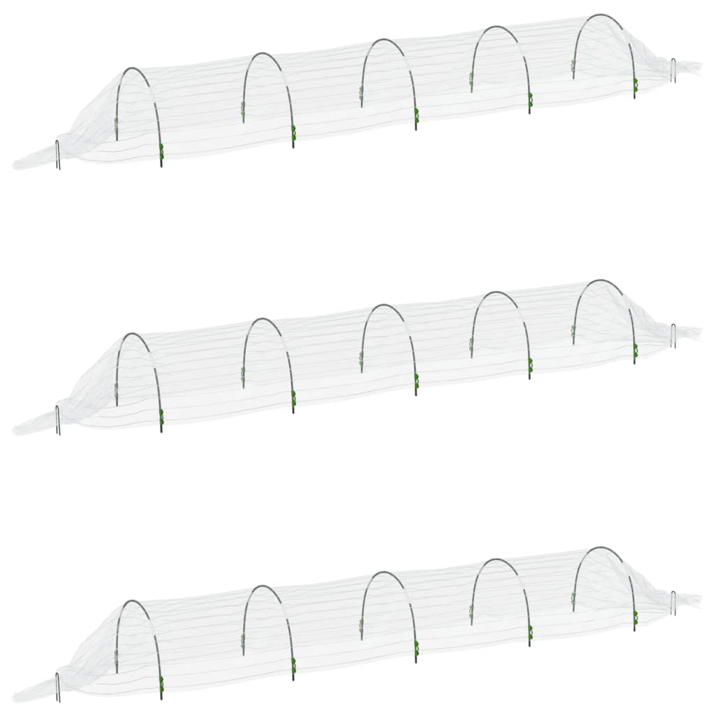 Kweektunnels 3 st 1,5x5 m glasvezel en polypropeen is nu te koop bij PeponiXL, paradijselijk wonen!