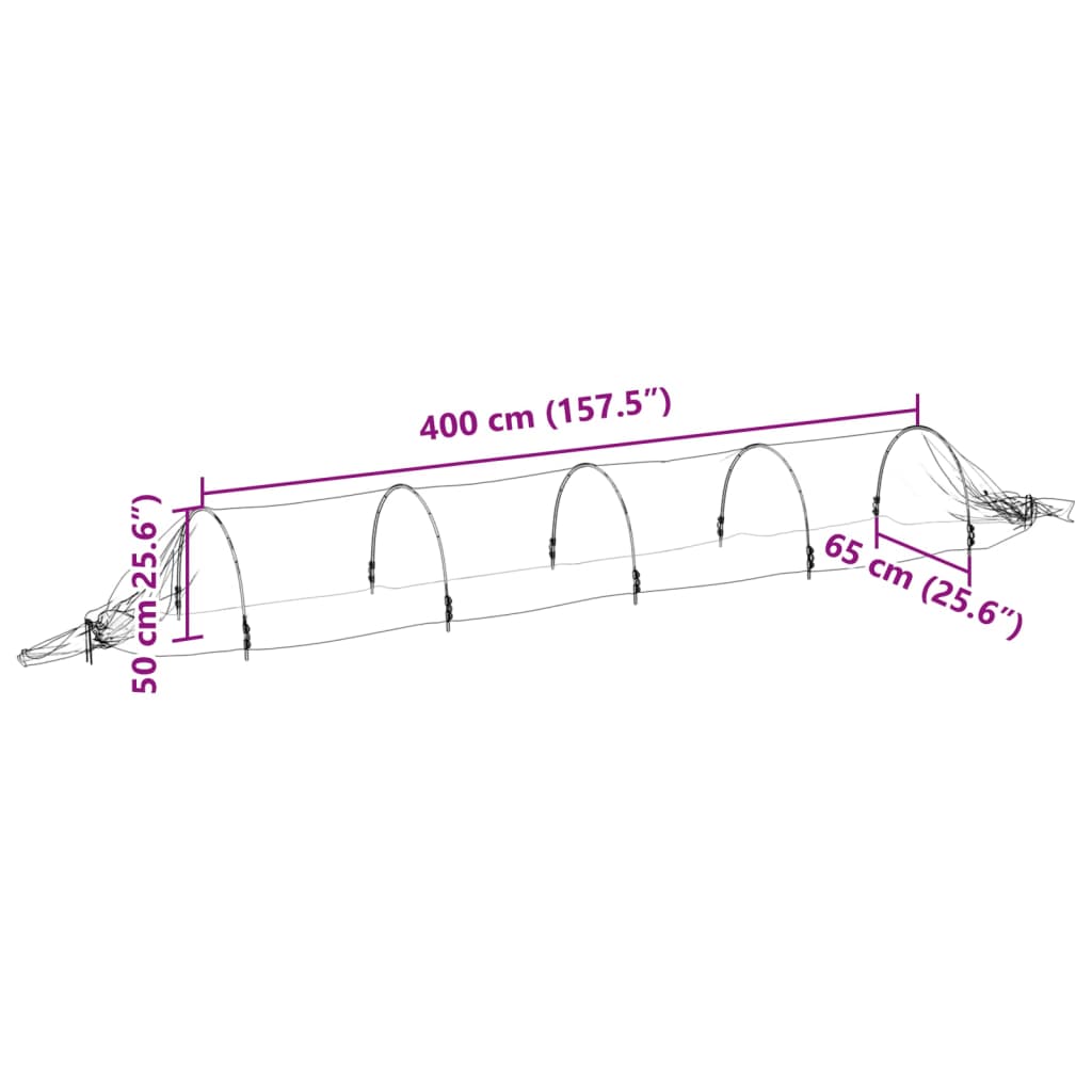 Kweektunnels 3 st 1,5x5 m glasvezel en polypropeen is nu te koop bij PeponiXL, paradijselijk wonen!