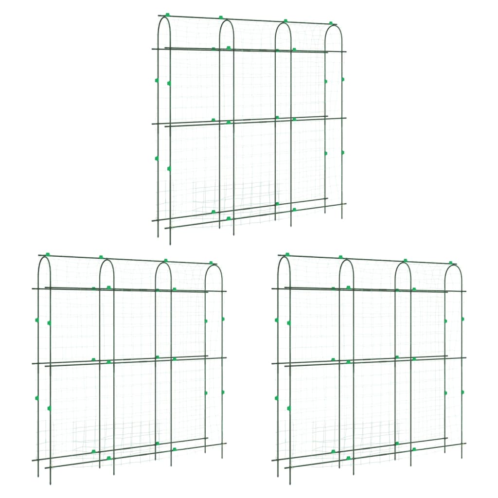 Plantenklimrekken 3 st U-frame staal is nu te koop bij PeponiXL, paradijselijk wonen!