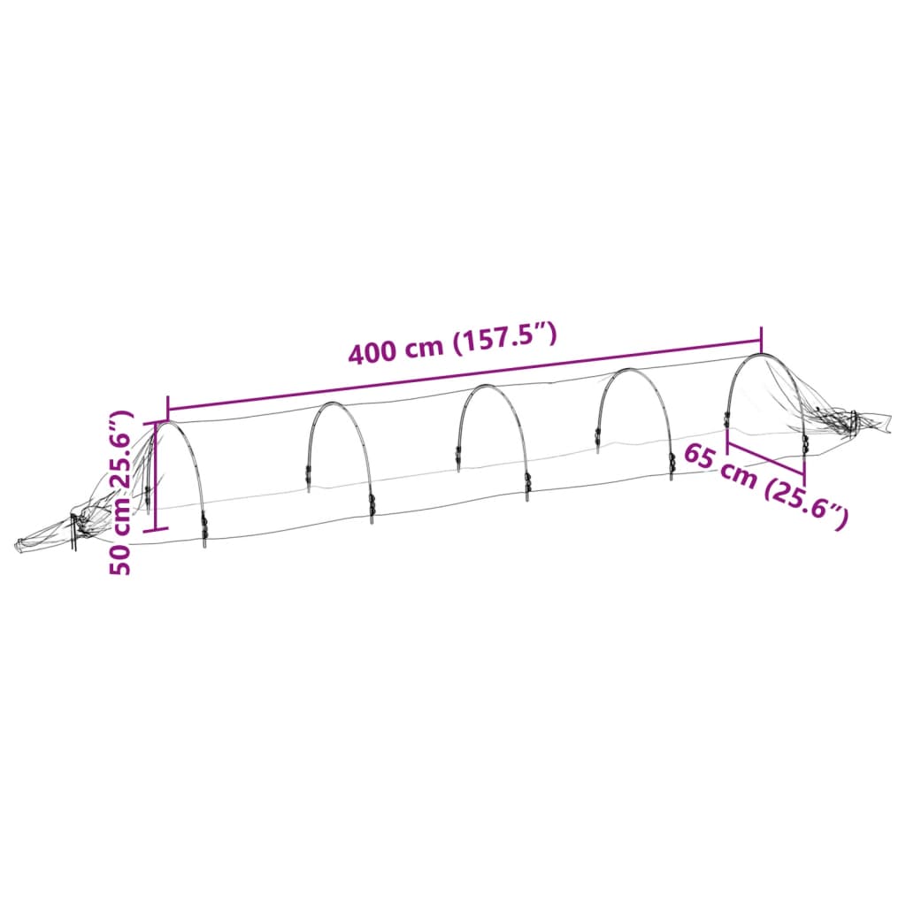 Kweektunnels 4 st 1,5x5 m glasvezel en polypropeen is nu te koop bij PeponiXL, paradijselijk wonen!