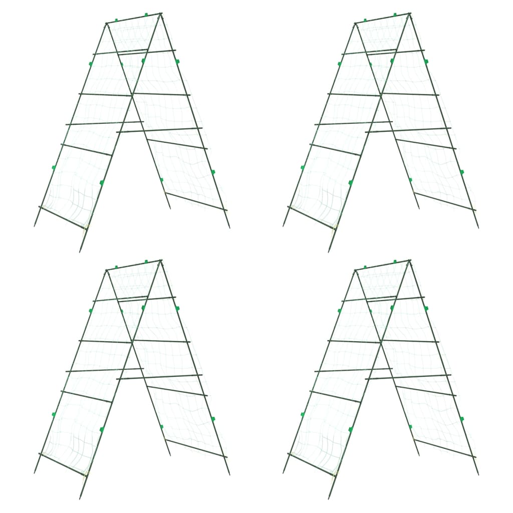 Plantenklimrekken 4 st A-frame staal is nu te koop bij PeponiXL, paradijselijk wonen!