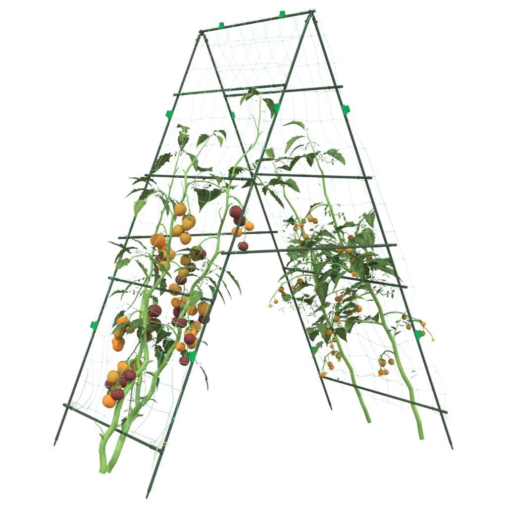 Plantenklimrekken 4 st A-frame staal is nu te koop bij PeponiXL, paradijselijk wonen!