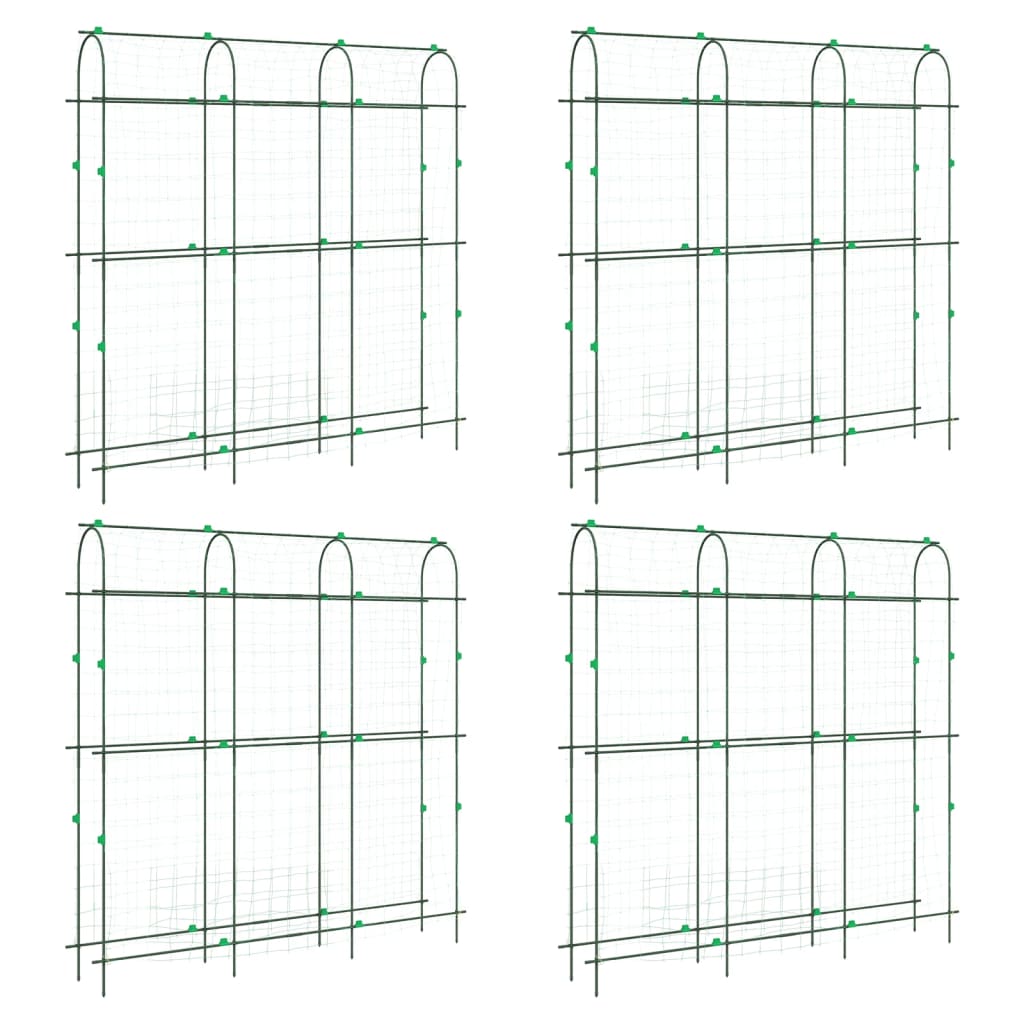 Plantenklimrekken 4 st U-frame staal is nu te koop bij PeponiXL, paradijselijk wonen!