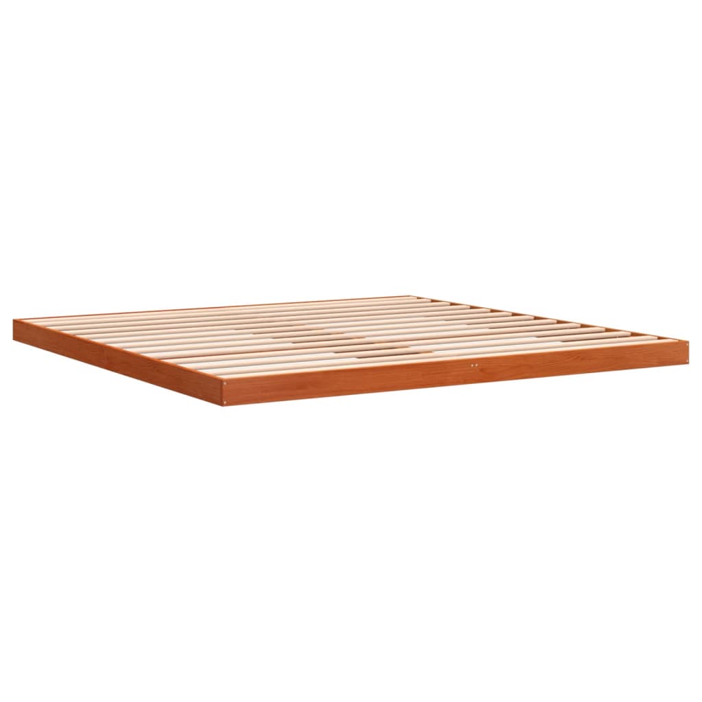 Bedframe massief grenenhout wasbruin 180x200 cm is nu te koop bij PeponiXL, paradijselijk wonen!