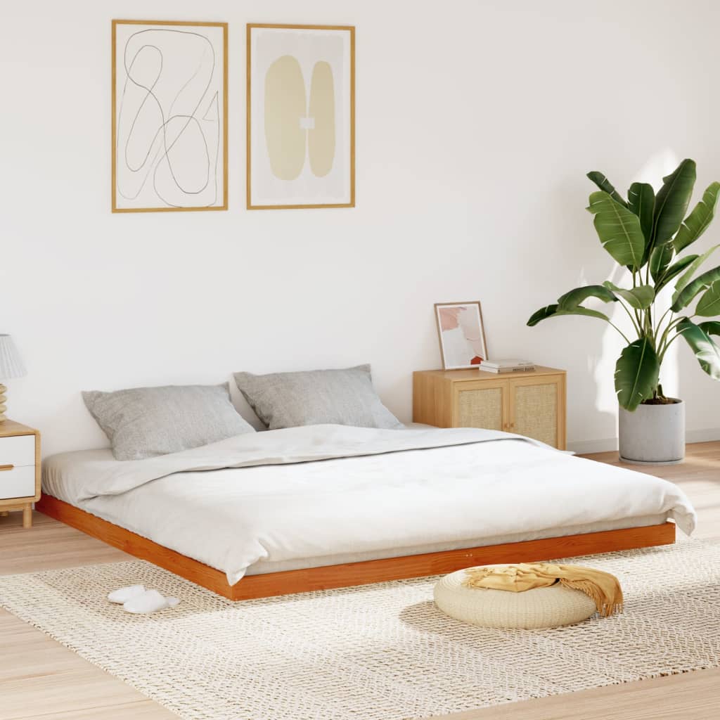 Bedframe massief grenenhout wasbruin 180x200 cm is nu te koop bij PeponiXL, paradijselijk wonen!