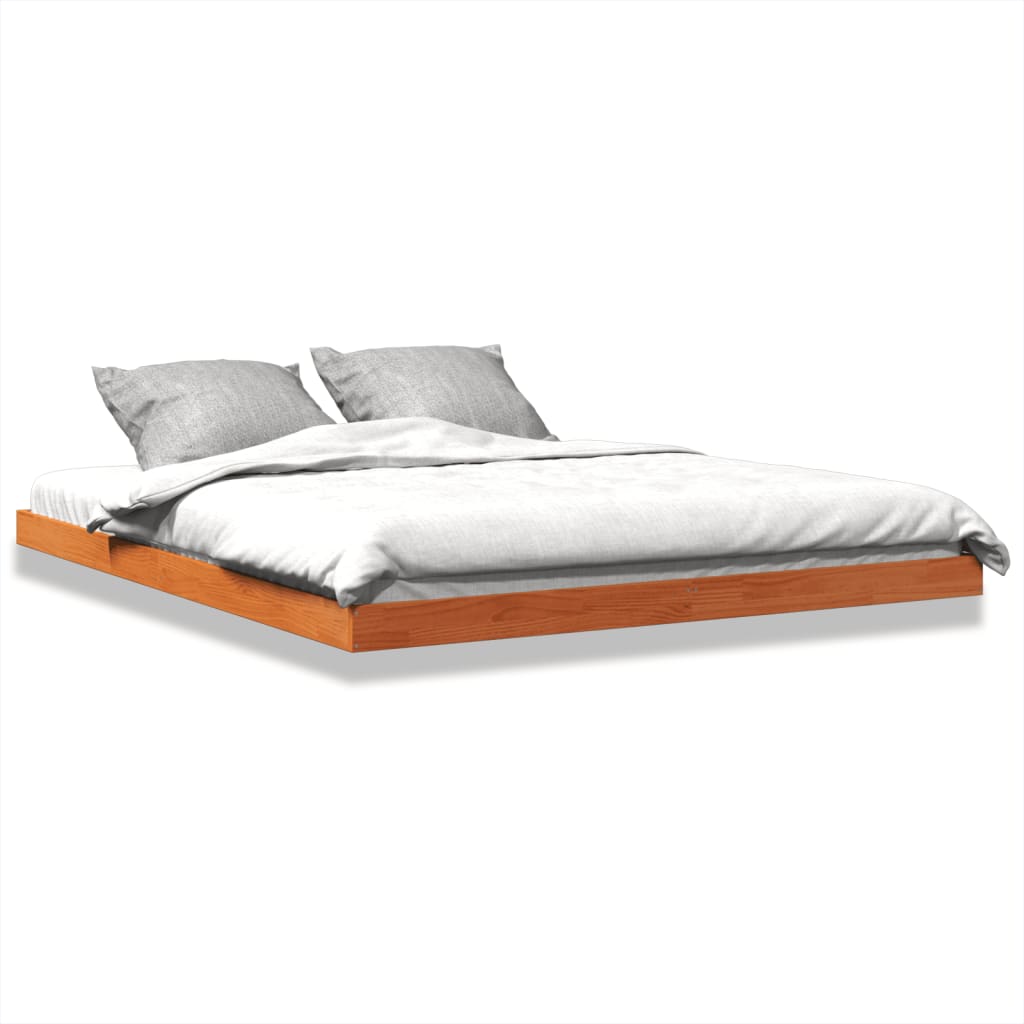 Bedframe massief grenenhout wasbruin 150x200 cm is nu te koop bij PeponiXL, paradijselijk wonen!