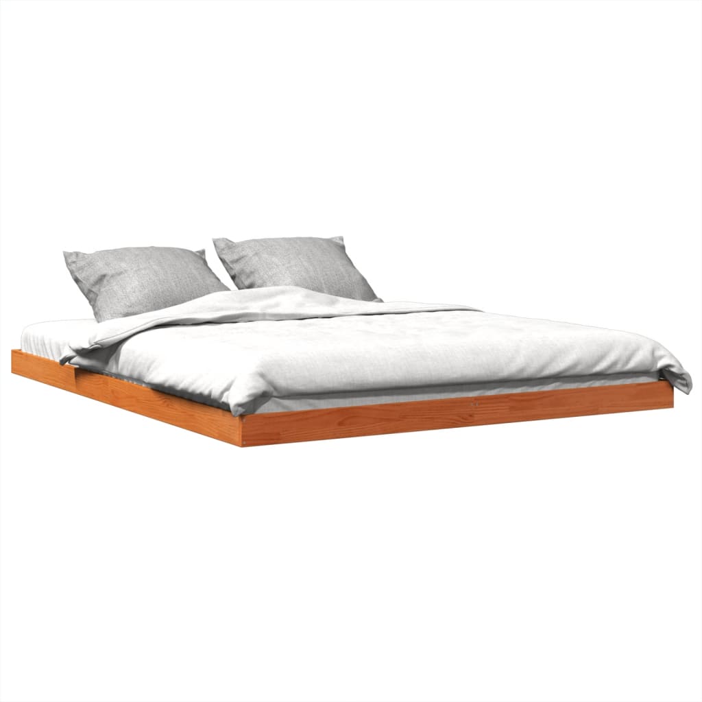 Bedframe massief grenenhout wasbruin 150x200 cm is nu te koop bij PeponiXL, paradijselijk wonen!