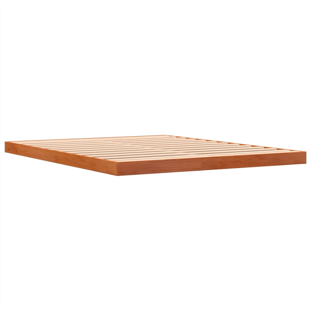 Bedframe massief grenenhout wasbruin 150x200 cm is nu te koop bij PeponiXL, paradijselijk wonen!