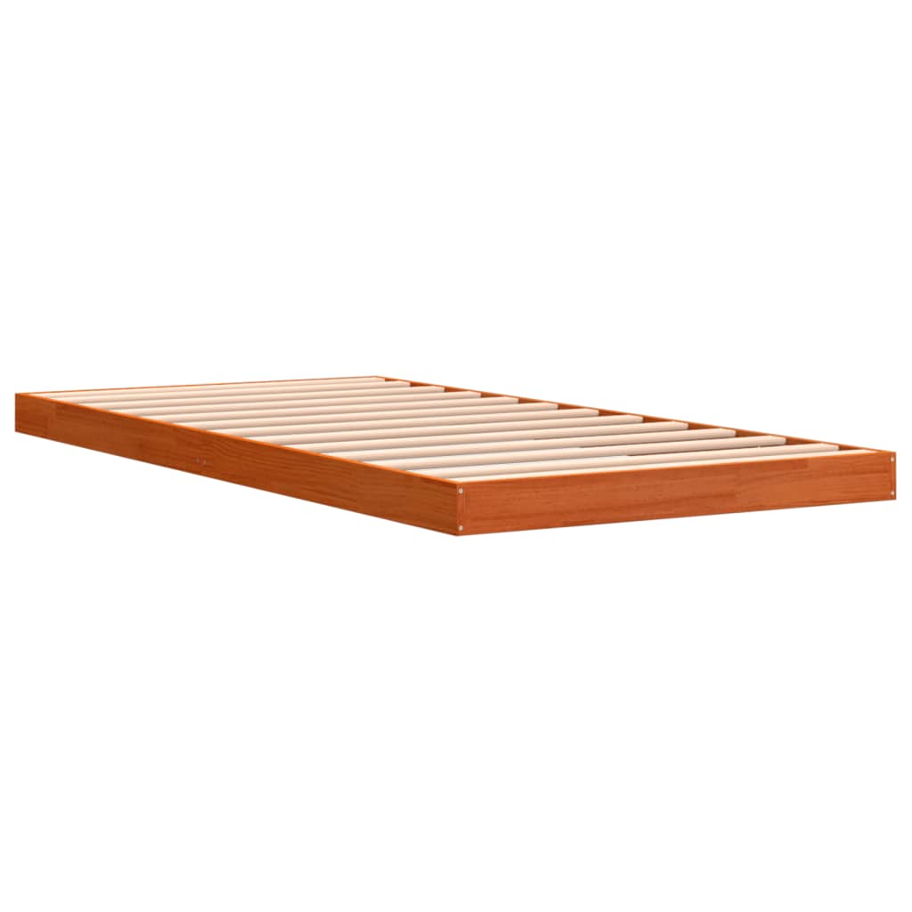 Bedframe massief grenenhout wasbruin 100x200 cm is nu te koop bij PeponiXL, paradijselijk wonen!